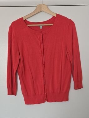 Susina Peachy Pink 3/4 Sleeve Cardigan Size Large